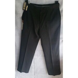 nwt haggar black mens dress‎ pants classic fit 36 29 no iron permanent crease